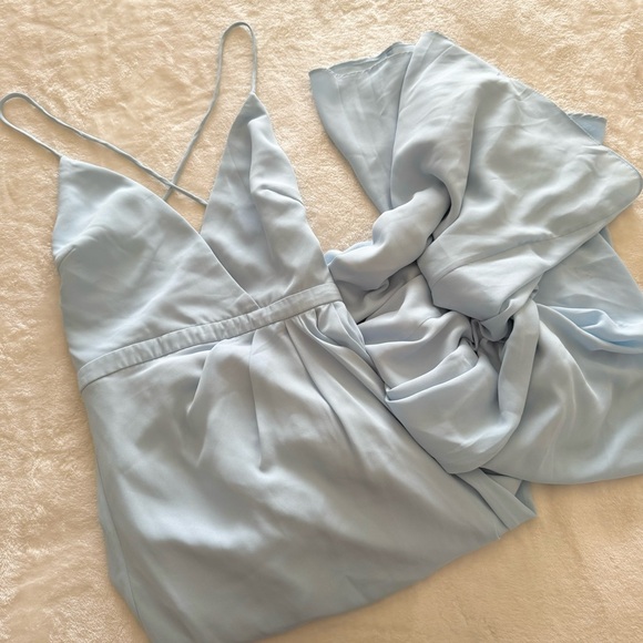 Fame and Partners Mirabella Maxi Bridesmaids Dress Size US 4 Pale Blue - Picture 4 of 11